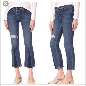 Free People Jeans - FREE PEOPLE Color Block Crop Jeans Free People Jeans - FREE PEOPLE Color Block Crop Jeans